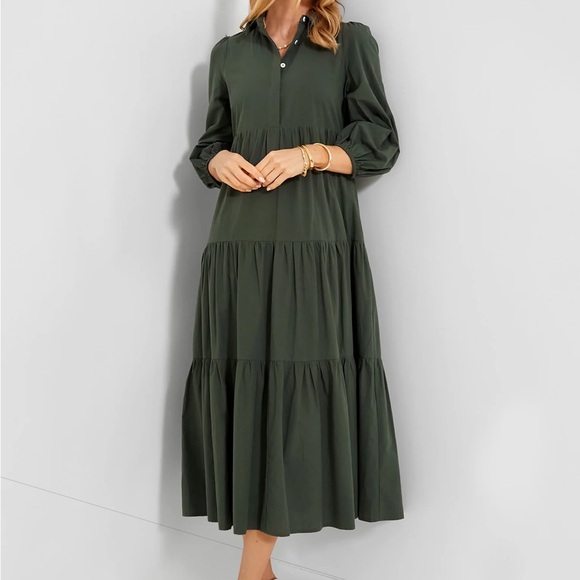 Tuckernuck Mabel Maxi Dress in Olive - Size L - Picture 2 of 3